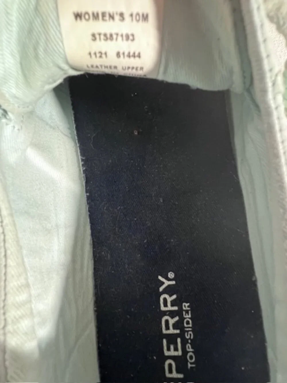 Sperry Women's Crest Vibe Leather seafoam green‎ sneakers Women's size 10